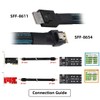 chenyang CY SFF-8611 to SFF-8654 Cable, OcuLink PCIe PCI-Express SFF-8611
