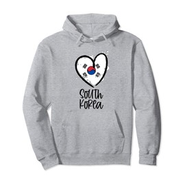 South Korea Heart Line Artwork Cool Asia Minimal Korean Gift Pullover Hoodie