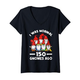 Womens Gnome Gardening Gardening Gnomes Gardener & Garden Gnome V-Neck T-Shirt