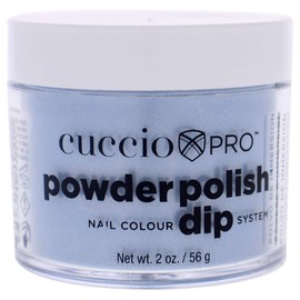 Cuccio Pro Powder Polish Dip - Blue W/ Blue Mica - Nail Lacquer for Manicures & Pedicures, Easy & Fast Application/Removal - No LED/UV Light Needed - Non-Toxic, Odorless, Highly Pigmented - 2 oz