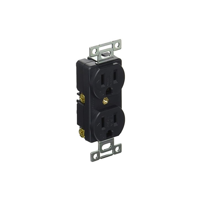 American Electric Flat Blade Duplex Recessed Outlet Grounded 2P 15A