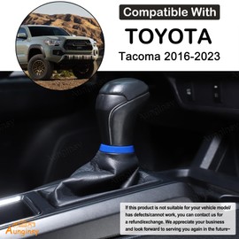 Aunginsy Gear Shift Knob Ring Cover Compatible with Toyota Tacoma 2016-2023 Center Console Gear Shift Head Trim Ring Gear Handle Down Gear Lever Decorative Protection Cover ABS Interior Accessories