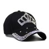 Gudessly Adjustable Women’s Bling Rhinestone Bejeweled Cotton Denim Baseball Cap