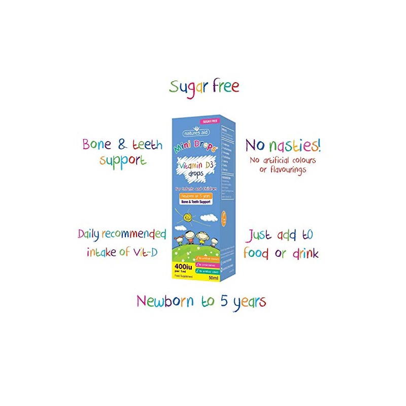 (3 PACK) - Natures Aid - Vitamin D3 400iu Drops