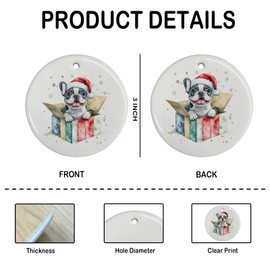 Frenchie Ornaments for Christmas Tree - French Bulldog Ornament, Frenchie Christmas Ornaments, French Bulldog Christmas Ornament, French Bulldog Christmas Decorations, Dog Christmas Ornaments