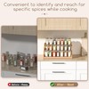 Memanque Tiered Spice Rack Organizer for Cabinet, Wooden Spice Rack