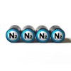 Light Blue N2 Nitrogen (Style 2) Tire Valve Stem Caps