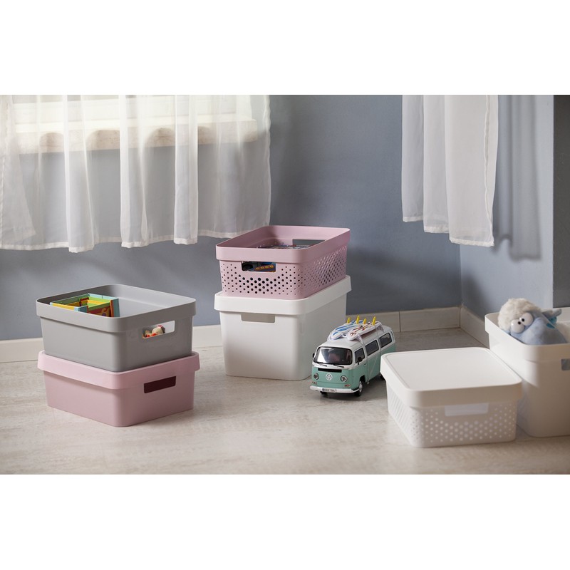 Curver 04752-n23-00 Infinity white plastic storage box with lid, 27