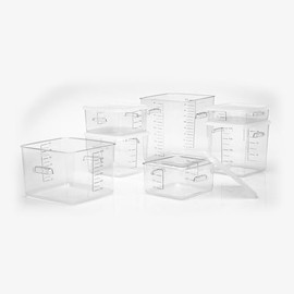Rubbermaid Commercial contenedor Ahorra Espacio, Solo contenedor, Transparente