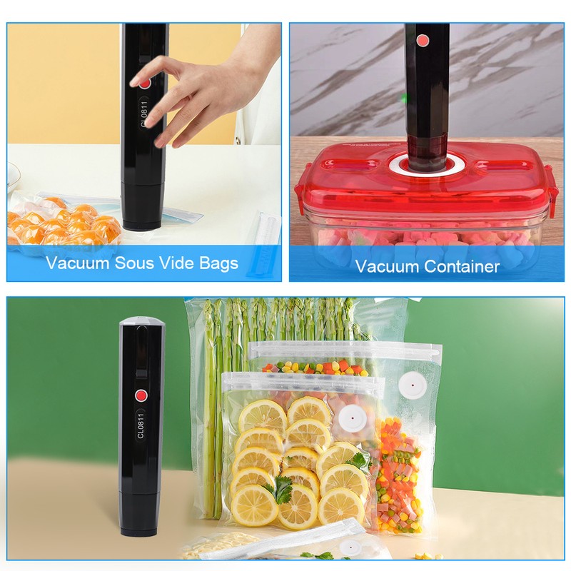 Handheld Vacuum Sealer Machine Portable USB Charging Cordless 2-in-1 Manual