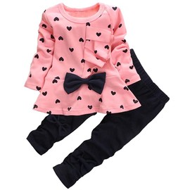 Baby Girl Clothes Infant Outfits Set 2 Pieces with Long Sleeved Tops + Pants