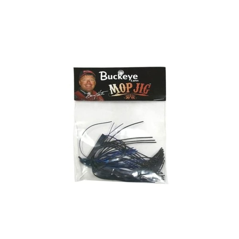 Buckeye Lures MOP38BB 3/8-Ounce Mop Jig, Black/Blue