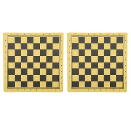 2Pcs Wooden Twosided Chess Board Backgammon Dual Purpose Checkerboard Accessory