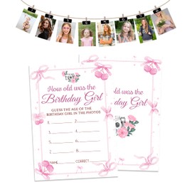 Birthday Party Games - How Old was The Birthday Card Game - Birthday Game for Adults - Birthday Party Decorations - Sleepover Party Supplies(03)