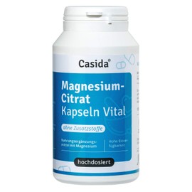 Magnesiumcitrat Kapseln Vital - reines Magnesiumcitrat - 120 Magnesium Kapseln - ohne Zusätze wie Magnesiumstearat - Hochdosiert, vegan