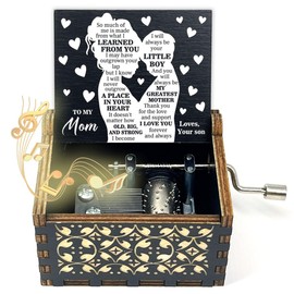 ukebobo Mother Birthday Gifts, U R My Sunshine Music Box, Blue Music Box, Music Box for Mom, Birthday Mother's Day from Son to Mother, Best Mom Ever Gifts-010