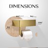 Day Moon™ Brushed Gold Toilet Paper Holder with Shelf, Wipe
