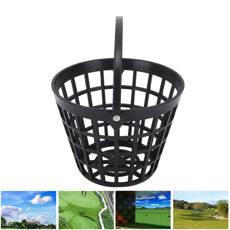 Black Golf Ball Basket Nylon Plastic Golfball Container Golf Ball