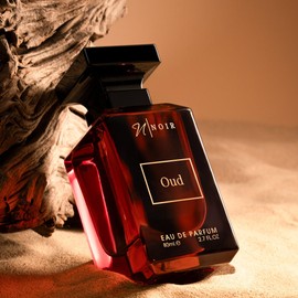 NOIR Oud EDP Perfume for Men, Deep Oud & Amber Blend with Spices and Rose, Intense Oriental Signature Scent, Luxurious Long Lasting Men’s Perfume, Men’s Fragrance, 80ml