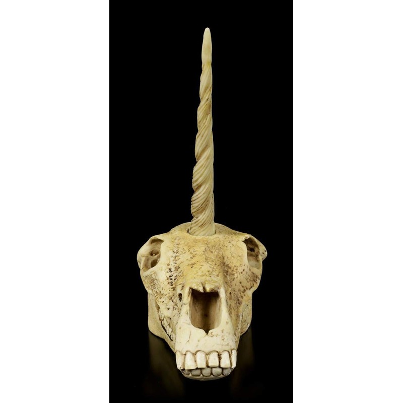 Figuren Shop GmbH Unicorn Fantasy Skull | Gothic Head Sculpture,