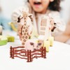 Toddmomy 100Pcs Brown Toy Farm Fence, 8 Inch Simulation Guardrail