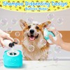 Ponpon 3PCS Dog Bath Brush with 4Pcs Toothbrush, Scrubber and