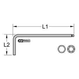 KS Tools 151.2407 TX Ball End Allen Key Long T45