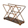 OwlGift Copper Modern Geometric Triangle Metal Wire Upright Napkin Holder