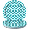 Unique 37204 37204-18cm White Party Plates, Pack of 8, Scallop
