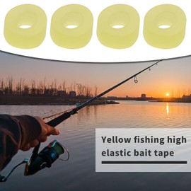 eMagTech Pack of 1300 2 mm Bait Bands Rubber Pellet Bands Fishing Rubber Bands for 2-6 mm Red Worm Bait Particles Carp Fishing Coarse Fishing Yellow