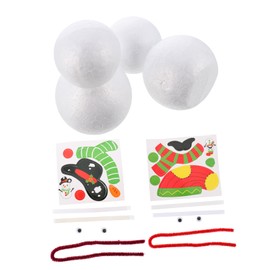 KONTONTY Kids DIY Snowman Tools Kit Xmas Decor Toys Children's Craft Random Style