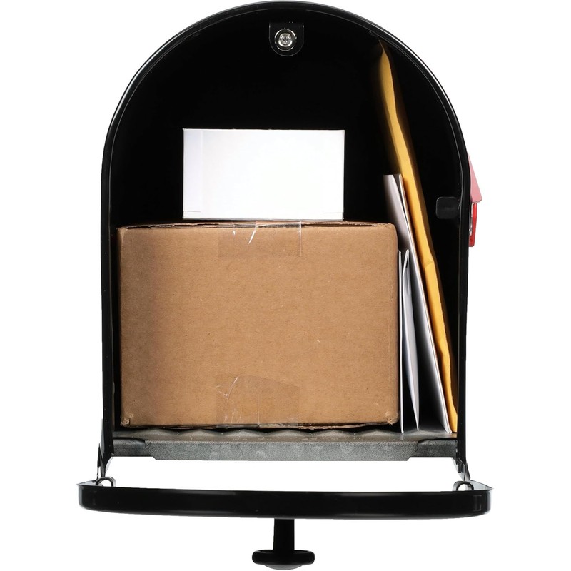 Plexon Double Door Large Mailbox, Front and Rear Access Post