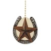Horseshoe with Barn Texas Star Primitive Design Ceiling Fan Pull