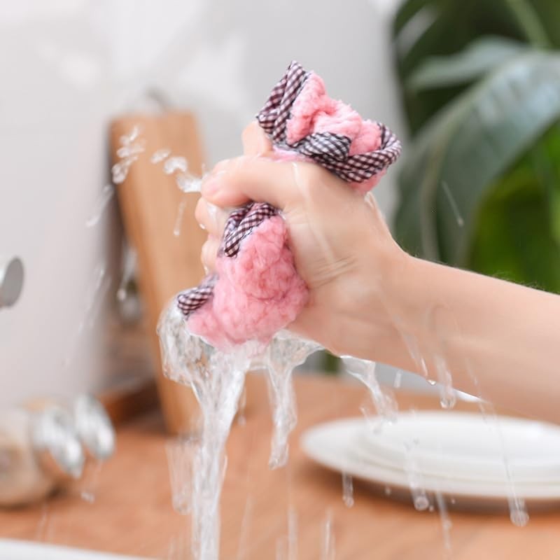 Hanging Cleaning Kitchen Towels Microfber Washcloths Reusable Dishtowels Household Super