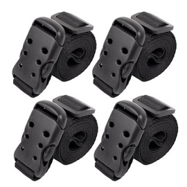 Ayaport Utility Straps with Buckle 48" Quick-Release Adjustable Nylon Straps Black 4 Pack
