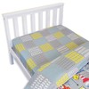 Happy Linen Company Girls Boys Kids Big Digger Trucks Grey