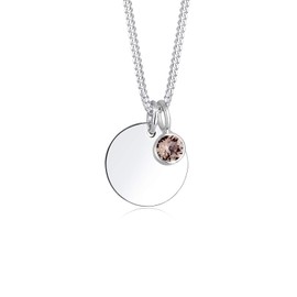 Elli Necklace Birthstone June Crystals 925 Sterling Silver