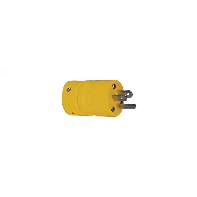 Daniel Woodhead 1447 Super-Safeway Plug, NEMA 5-15P Style Yellow
