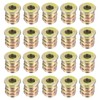 sourcing map 60Pcs Threaded Inserts, M4-0.7x10 Zinc Plated Carbon Steel
