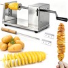 Potato Spiral Cutter, Manual Tornado Potato Spiral Cutter Stainless Steel