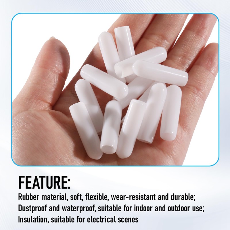 1/4" Screw Thread Protectors for Storm Hurricane Shutters Bolts White