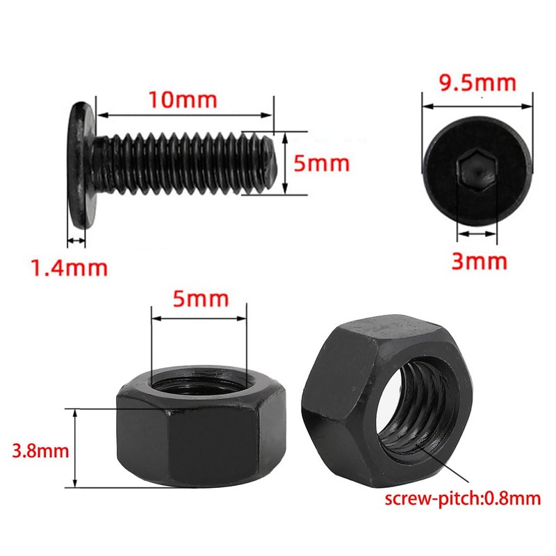 VIVIIHOO M5 x 10 mm Screw Set 50 Sets -