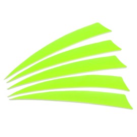 PATIKIL Arrows Vanes 50 Pack 5 Inch Arrow Turkey Feather Fletch Right Wing Fletching Fluorescent Green for DIY Target Shooting