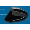 Adesso iMouse E90 - Wireless Left-Handed Vertical Ergonomic Mouse, Black