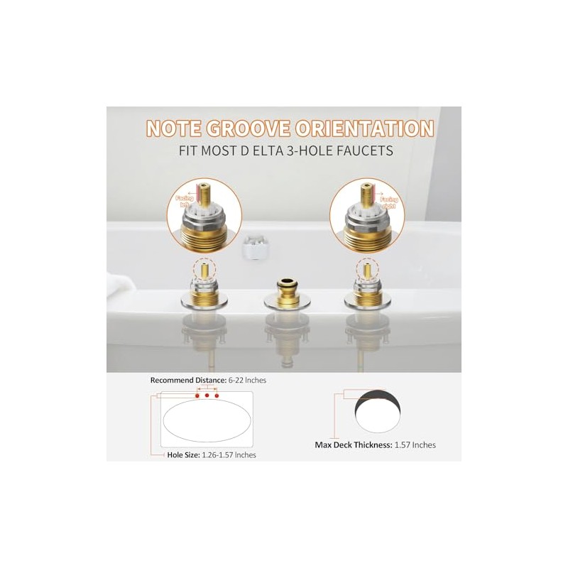 Upgrade R2707 Replacement for Faucet Roman Tub Rough-In Valve, compatible