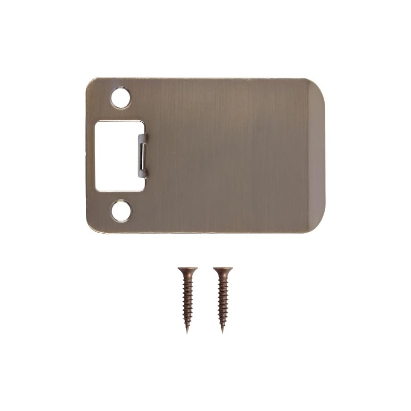 Round Corner Extended Lip Strike Plate, 2-1/4" x 3", (3-1/2"