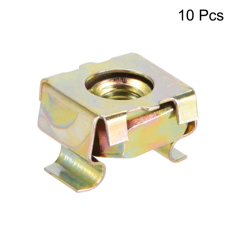 sourcing map M5 Cage Nuts for Server Rack Cabinet Carbon