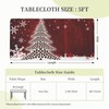 Rectangle Tablecloth Merry Christmas Tree Snowflake Fitted Elastic Edged Waterproof