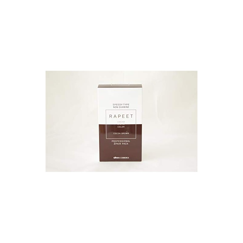 Rapito Cream Hair Color 3 Pairs Pack (Non-Diamine) Cocoa Brown