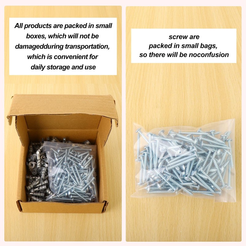 QCQIANG 240pcs Zinc Self-Drilling Drywall Anchors, Anchor and Screw Combination
